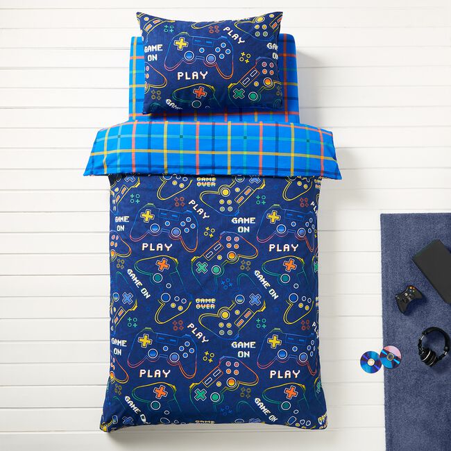 SINGLE DUVET COVER Gaming Check