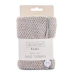NICOLE DAY WAFFLE GREY Hair Turban