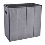 Folding Slim Storage Ottoman - Grey