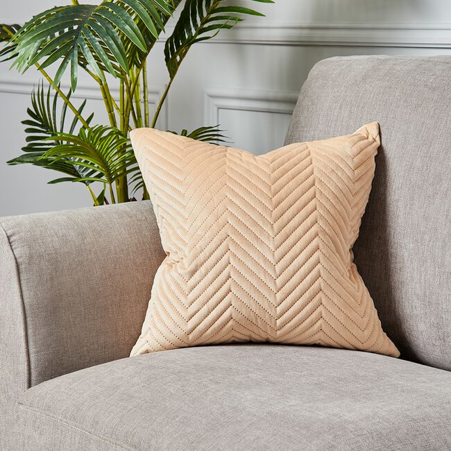 TRIANGLE STITCH SAND 45x45 Cushion