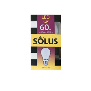 Solus A55 ES LED Bulb 8.5W (EQ. 60W) Dimmable