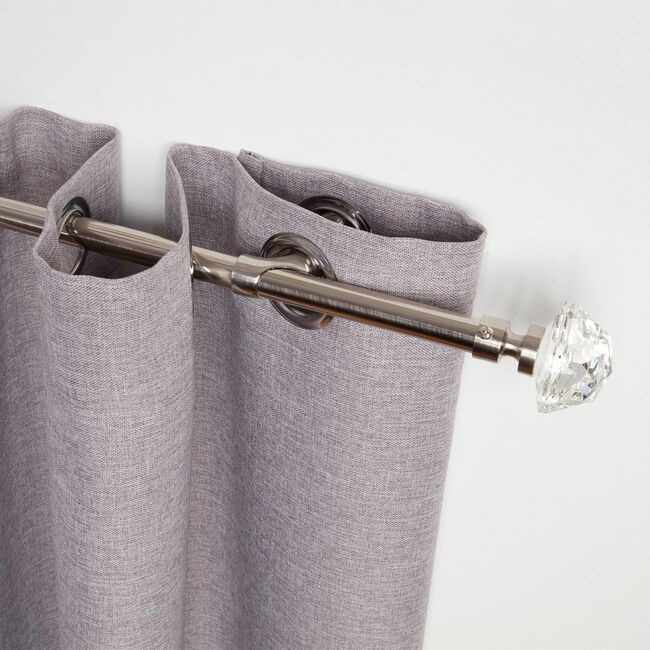 ROOM DARKENING EXTENDABLE DIAMOND 70-120cm Nickel