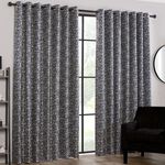 BLACKOUT & THERMAL BOBBLE BLACK  66x72 Curtain