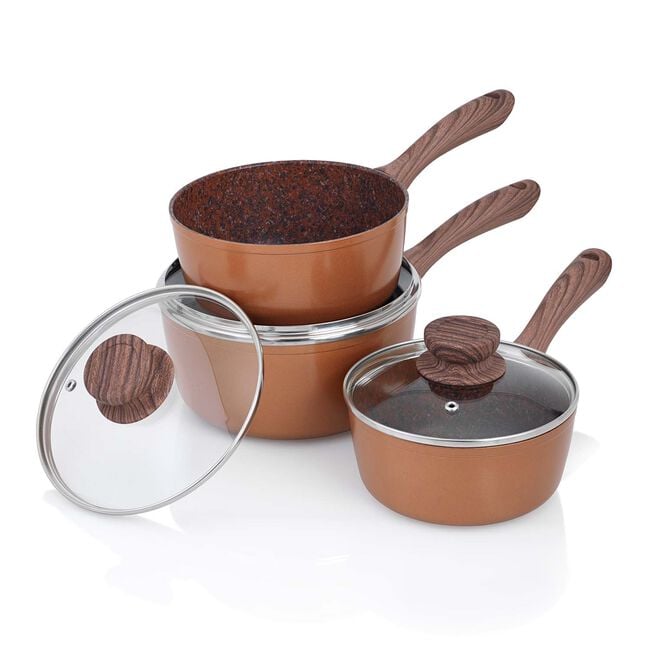 JML Copper Stone 3 Piece Cookware Set 