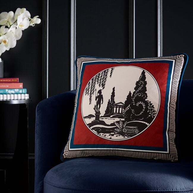 Arcadia Red 43cm x 43cm Cushion