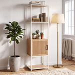 Four Layer Cabinet with Cream Metal Frame
