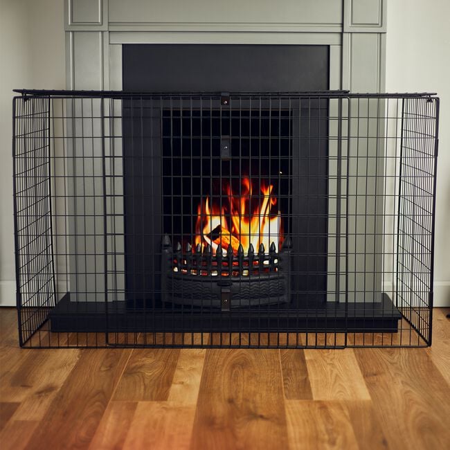 Silverflame Nursery Fire Guard Black
