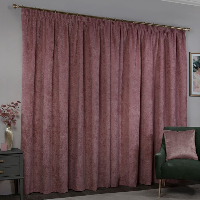 P/PLEAT BLACKOUT THERMAL H/BONE  BLUSH 132x90 Ctn