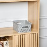 Geometric 4L Grey Storage Basket