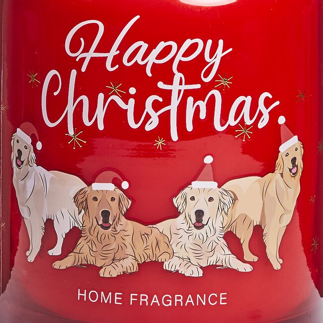 Christmas Red Dog Candle Jar