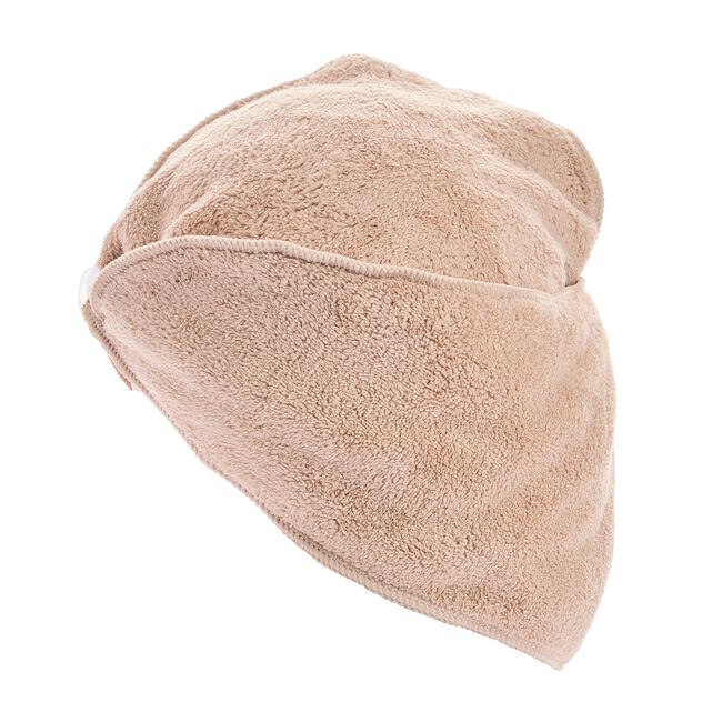 NICOLE DAY FLEECE KHAKI Hair Turban