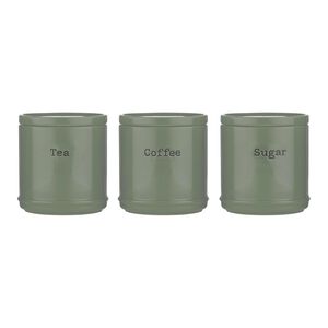 Price & Kensington Set Of 3 Canisters - Sage Green
