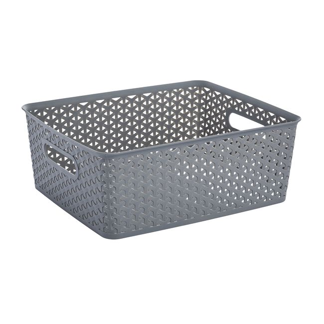 Geometric 14.5L Grey Basket