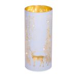 Cashel Living LED Reindeer White Large Cylinder