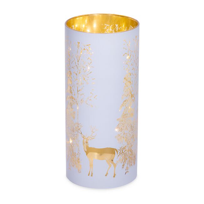 Cashel Living LED Reindeer White Large Cylinder