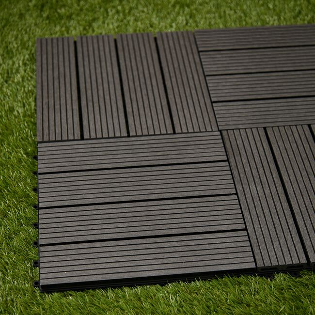 DECK TILE Grey Set Of 4