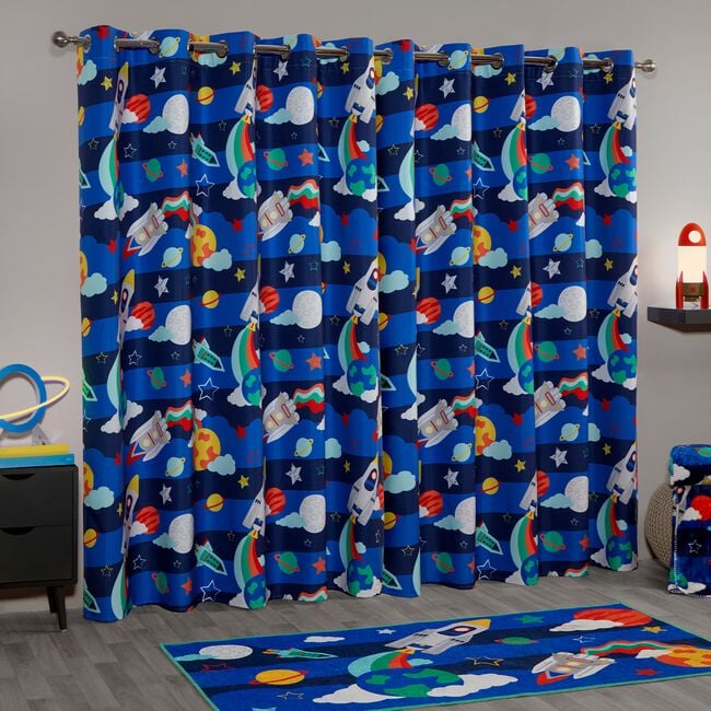 BLACKOUT GROOVY SPACE 66x54 Curtain