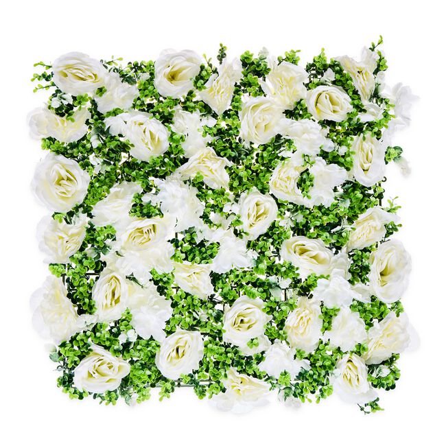 White Rose Wall Panel - Set Of 2