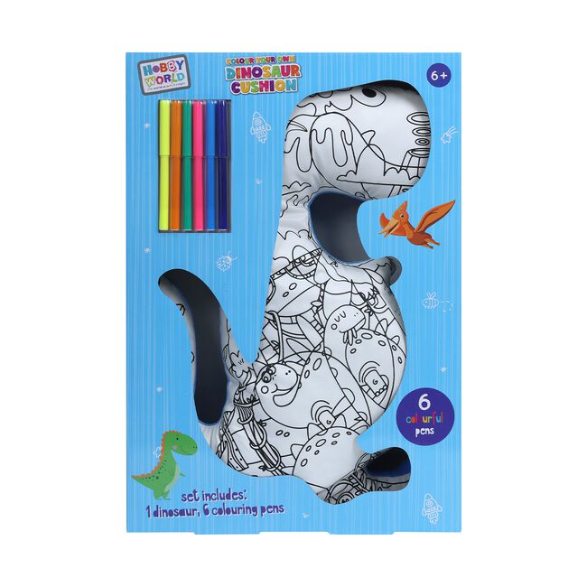 Hobby World Colour Your Own Dinosaur Cushion