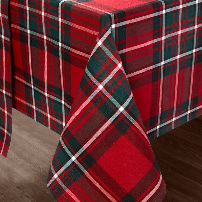 CHRISTMAS CHECK 160x183cm Table Cloth