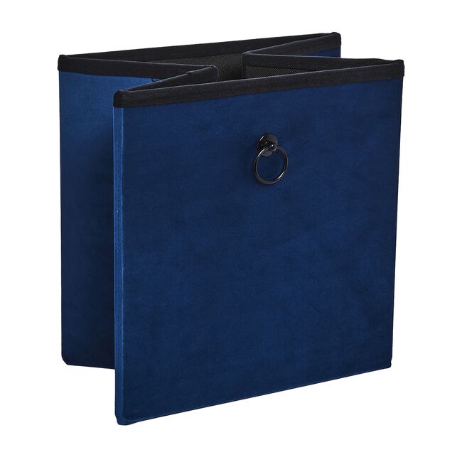 VELVET FOLDABLE SMALL NAVY Ottoman