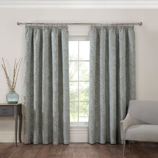 PENCIL PLEAT JESS SAGE 90x90 Curtains 