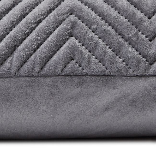 Triangle Stitch Cushion 45x45cm - Grey