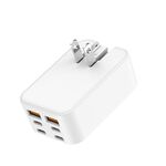Budi 60W GaN Travel Charger 6 Port USB-C & USB-A