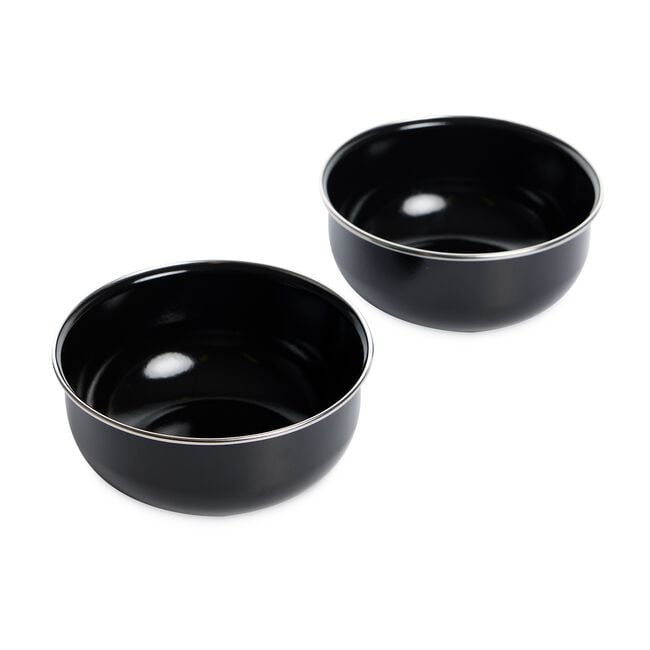2 Black Camping Bowls