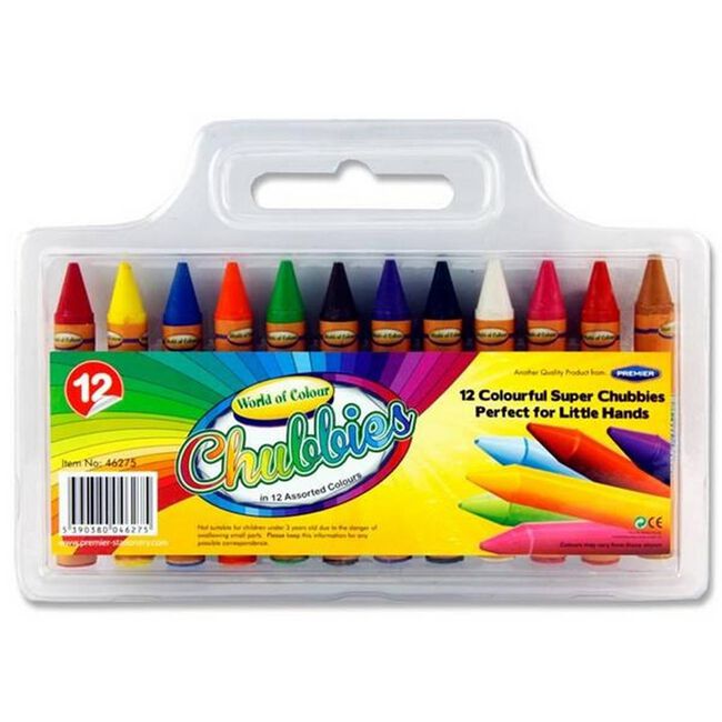 Super Jumbo Chubbies Crayons - Pack Of 12