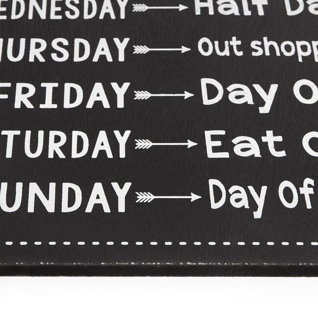 Kitchen Schedule Quote Wall Décor