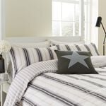 SINGLE DUVET COVER Cooper'S Stripe Grey / Linen