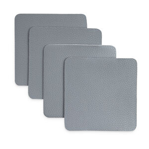 Leather Coasters 4 Pack - Grey