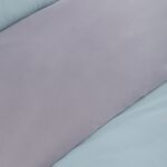 SINGLE DUVET COVER Luxury Percale Duck Egg/Grey