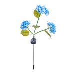 BLUE HYDRANGEA Solar Garden Stake Light