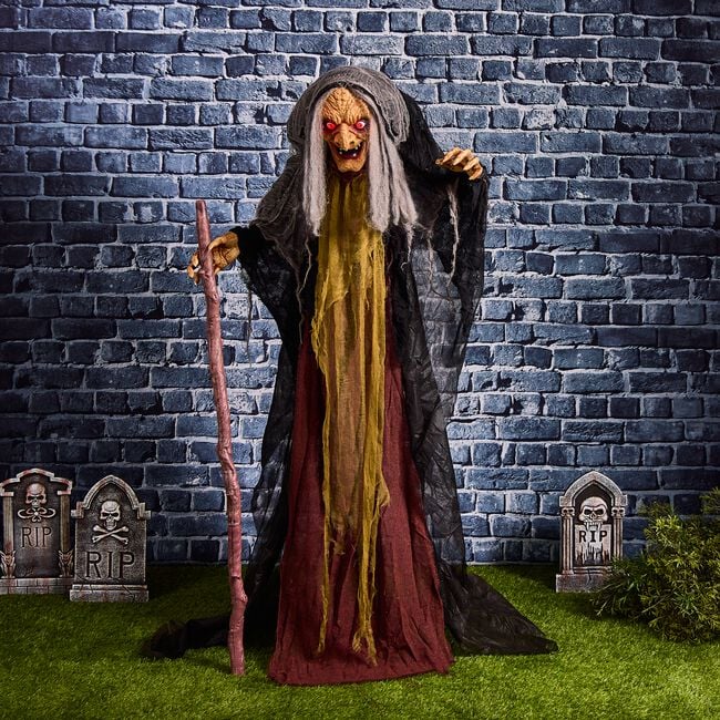 Lifesize Standing Animated Witch