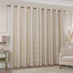 FLORAL JACQUARD SAND 66x 54 Curtain