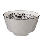 Siaki Cream & Black Printed Bowl