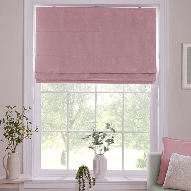 BLACKOUT & THERMAL TEXTURED ROSE 90X140cm Roman Blind