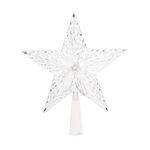 LIGHT UP White Christmas Tree Topper Star