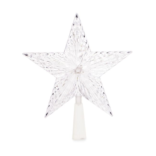 LIGHT UP White Christmas Tree Topper Star
