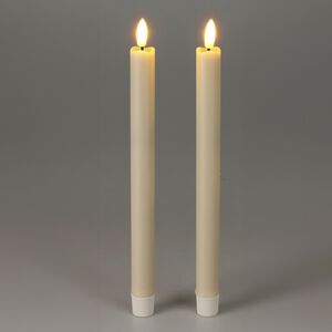 LED Ivory Dinner Candle 2 Pack
