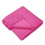 DRIFT HOME HAYDEN 100% RECYCLED COTTON PINK 130x180cm Throw