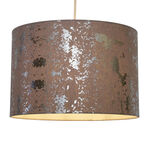 Silver Foil Effect Linen Light Shade