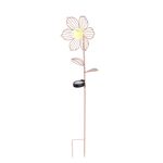1M Solar Metal Flower Garden Stake - Pink