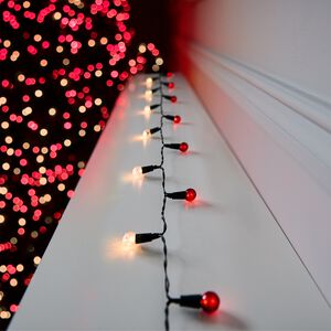 70 Red & White LED Berry String Lights