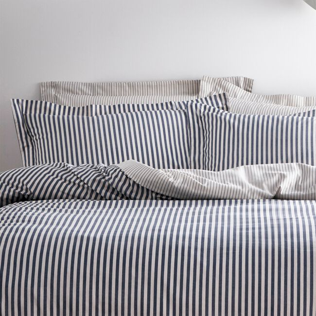 SINGLE DUVET COVER Hebden Navy/Grey