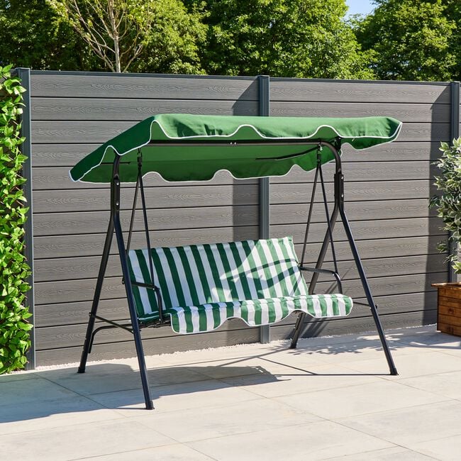 Striped 2 Seater Swing Chair