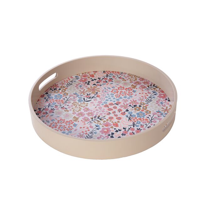 Wild Bloom Wooden Serving Tray