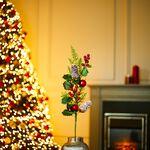 Christmas Berry and Bauble Pine Pick